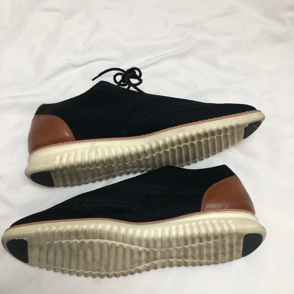 GEORGE MENS BLACK & BROWN LACE UP CASUAL FORMAL SHOES SIZE 13 MEMORY FOAM - Picture 4 of 15